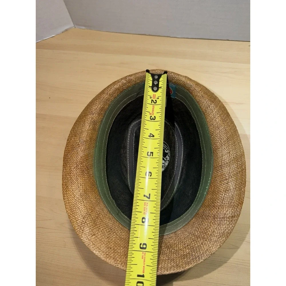 Tommy Bahama Straw Fedora/ Hat Straw Braided Sailfish Pin Size Medium